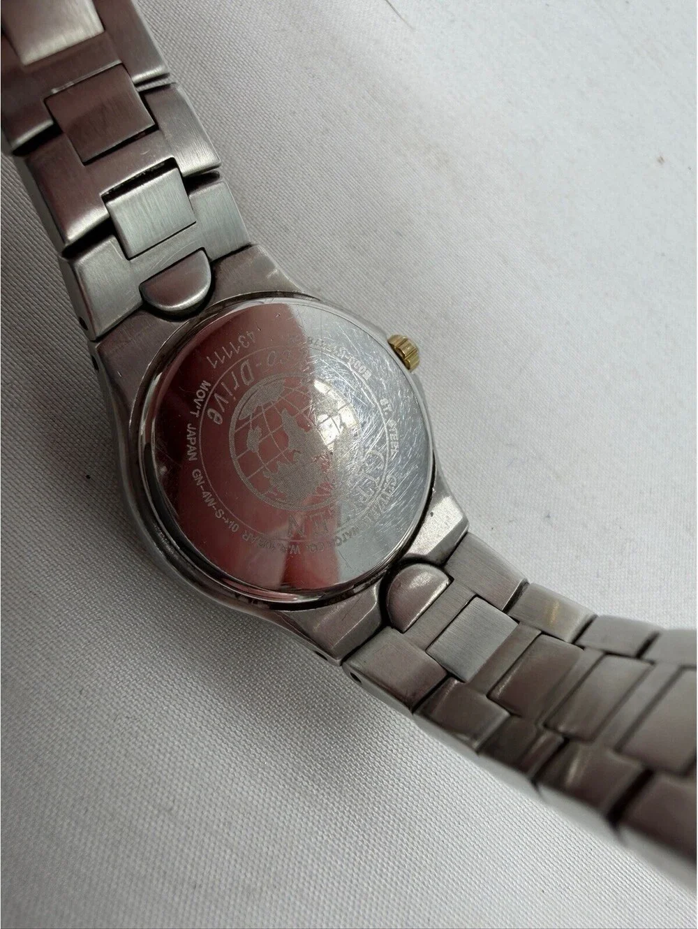 Citizen Eco-Drive Watch Women 25mm Silver Gold Tone E000-K17578 Day Date